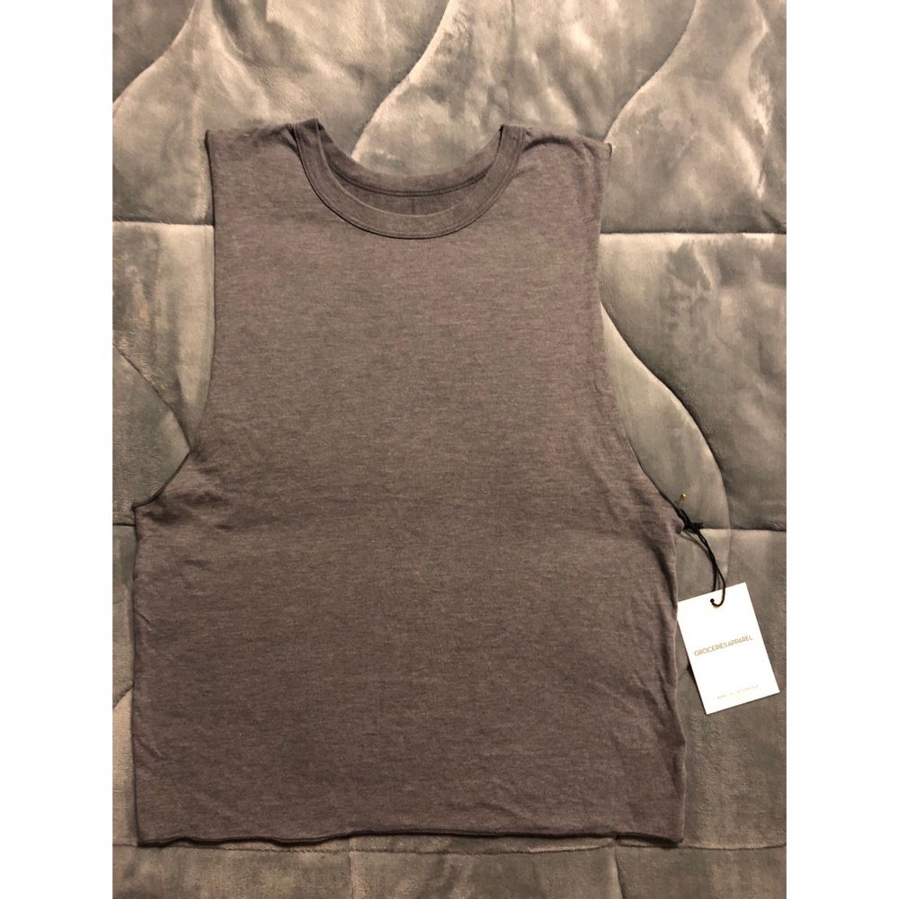 Groceries Apparel Jim Tank Top, size S, charcoal